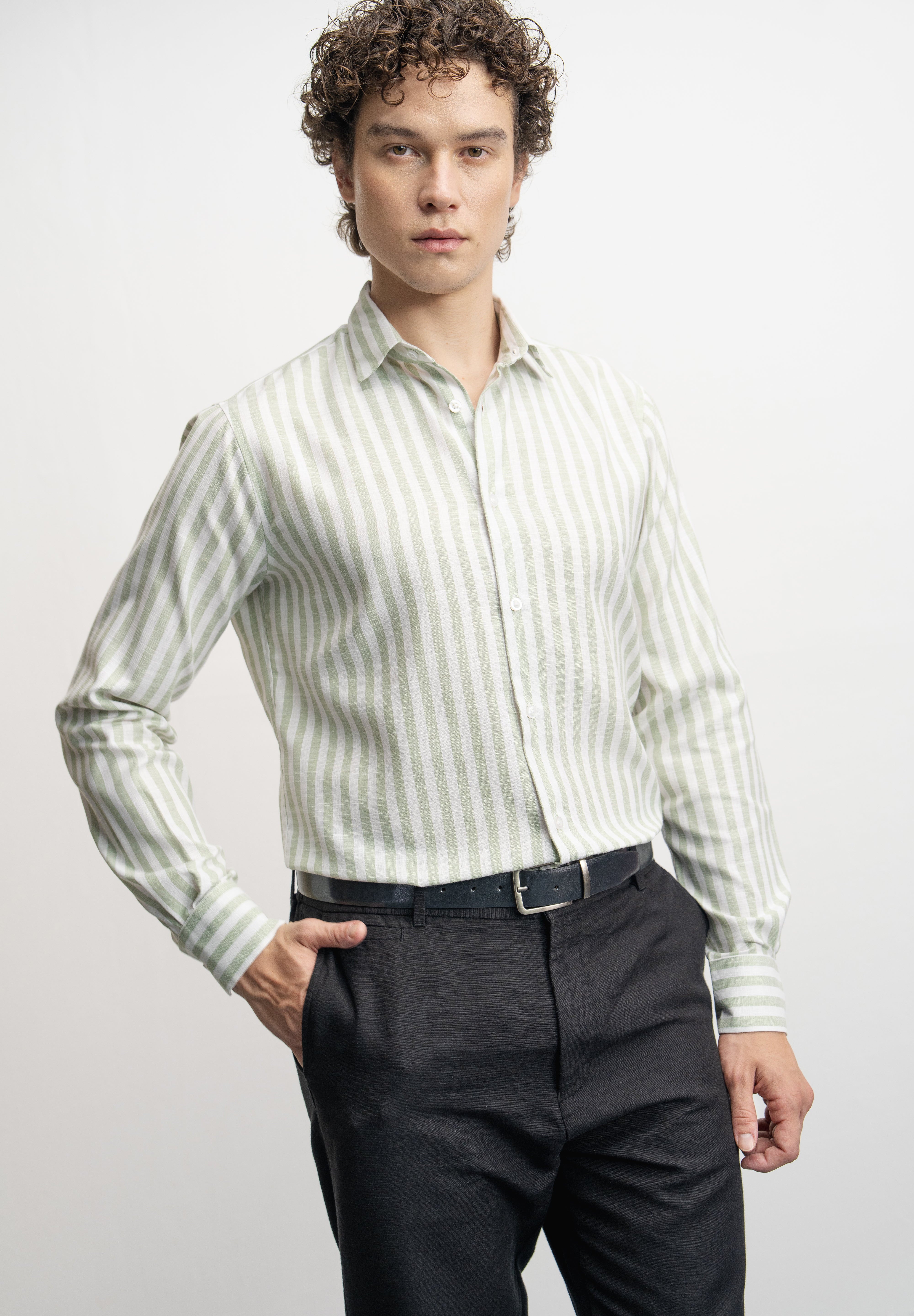 NU European Linen Striped Classic