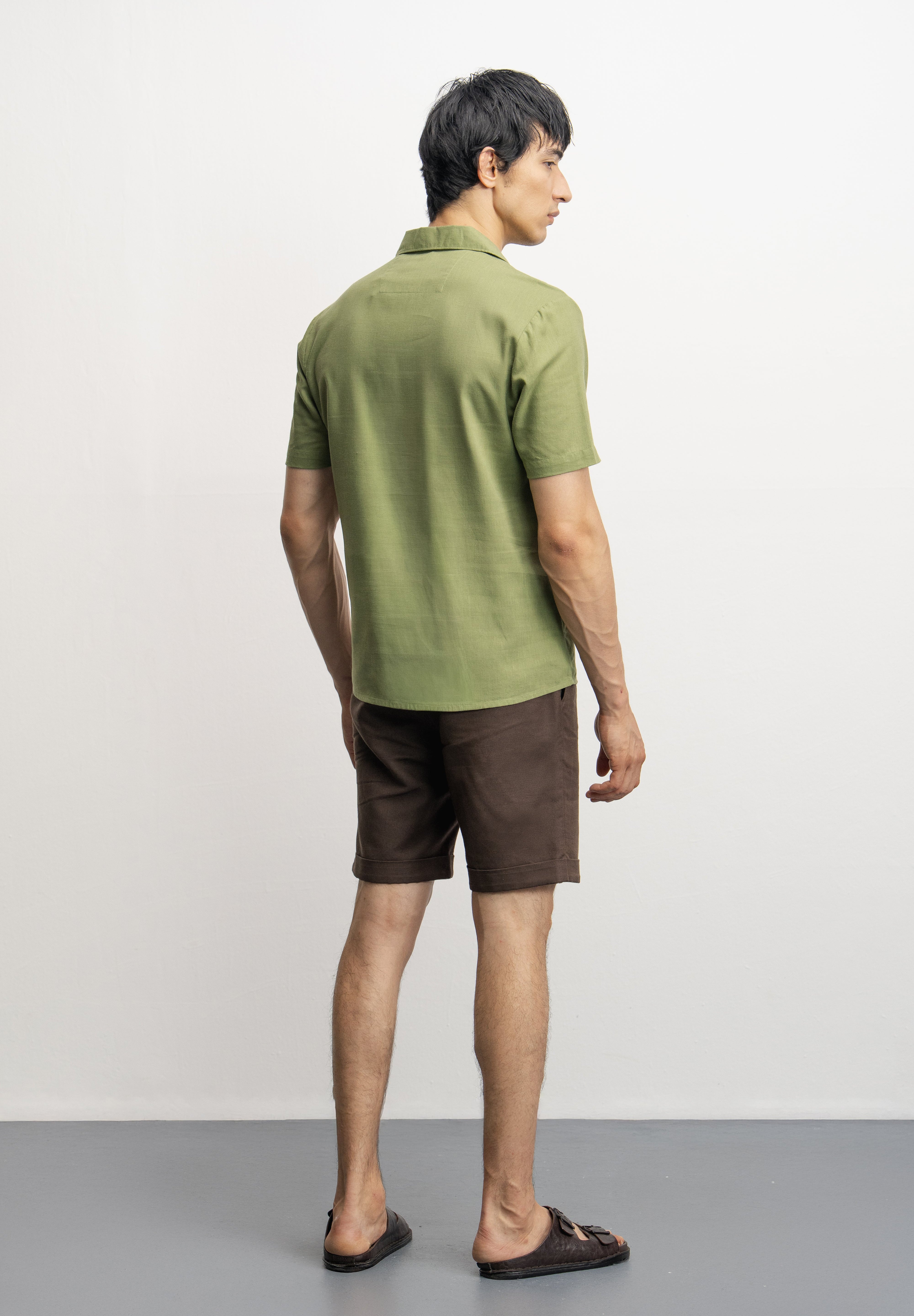 NU Lyocell-Linen Zip Shirt