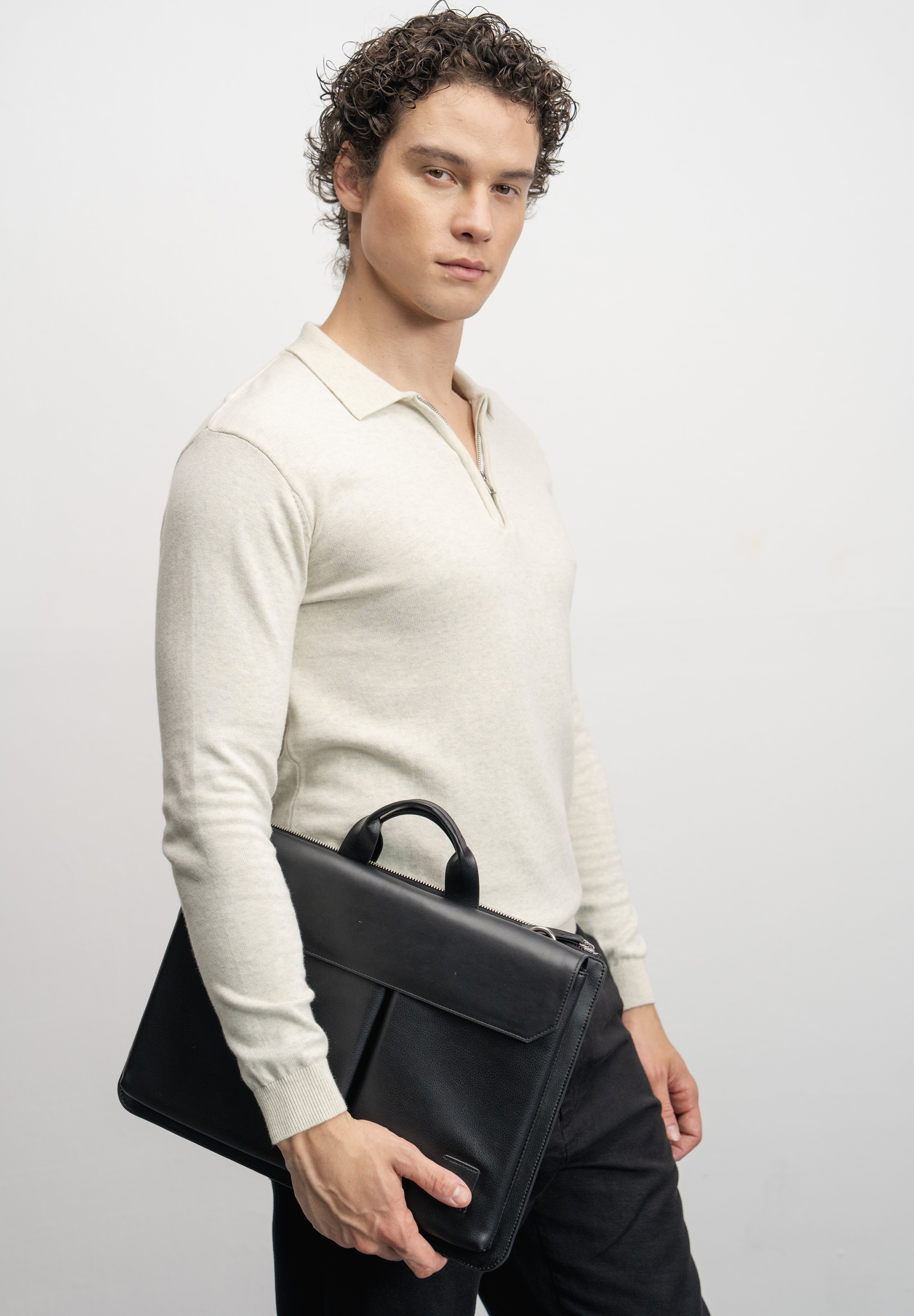 NU Cotton-Melange Zip Knit Polo