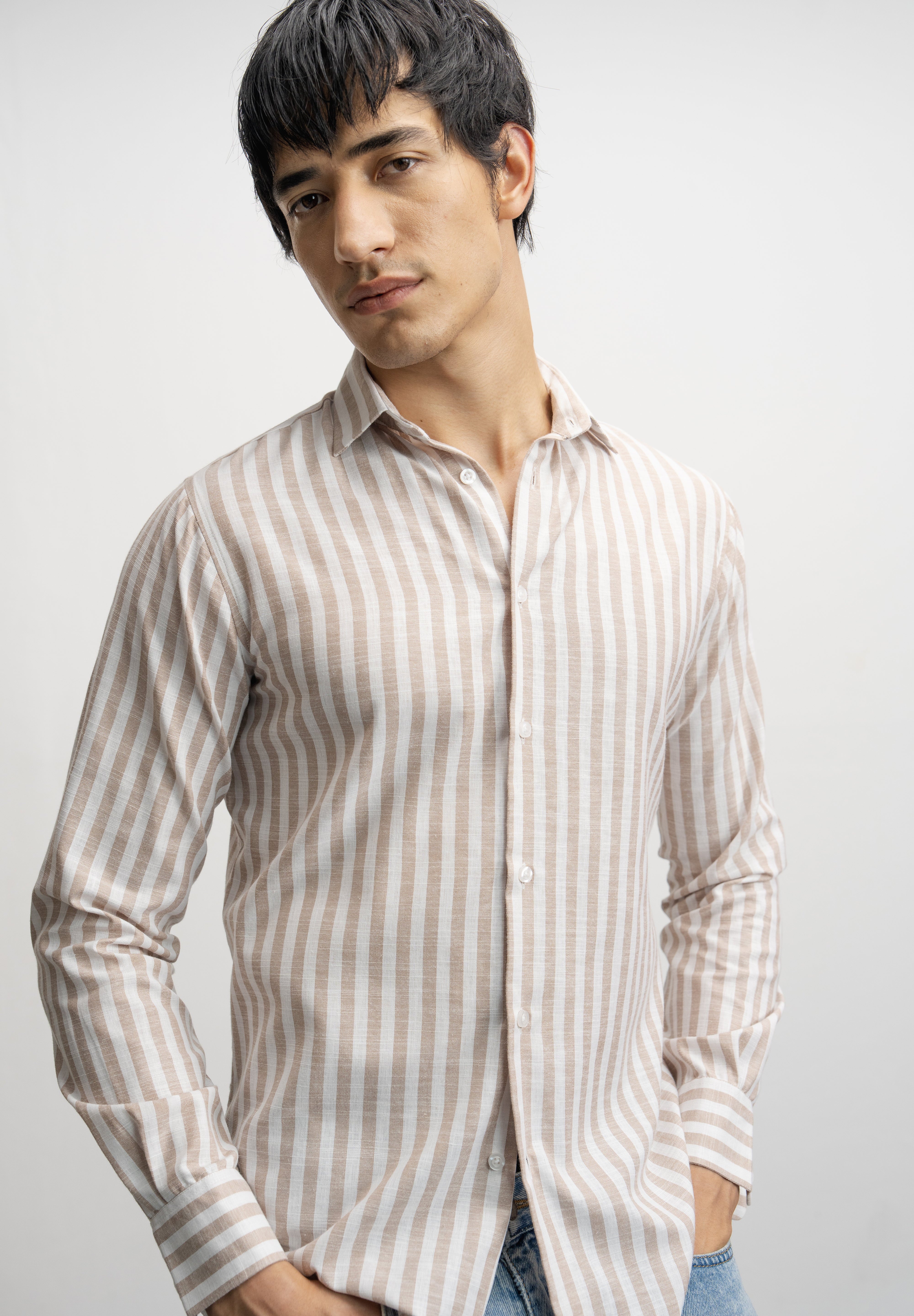 NU European Linen Striped Classic