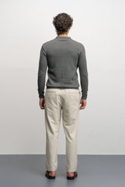 NU Cotton-Melange Zip Knit Polo