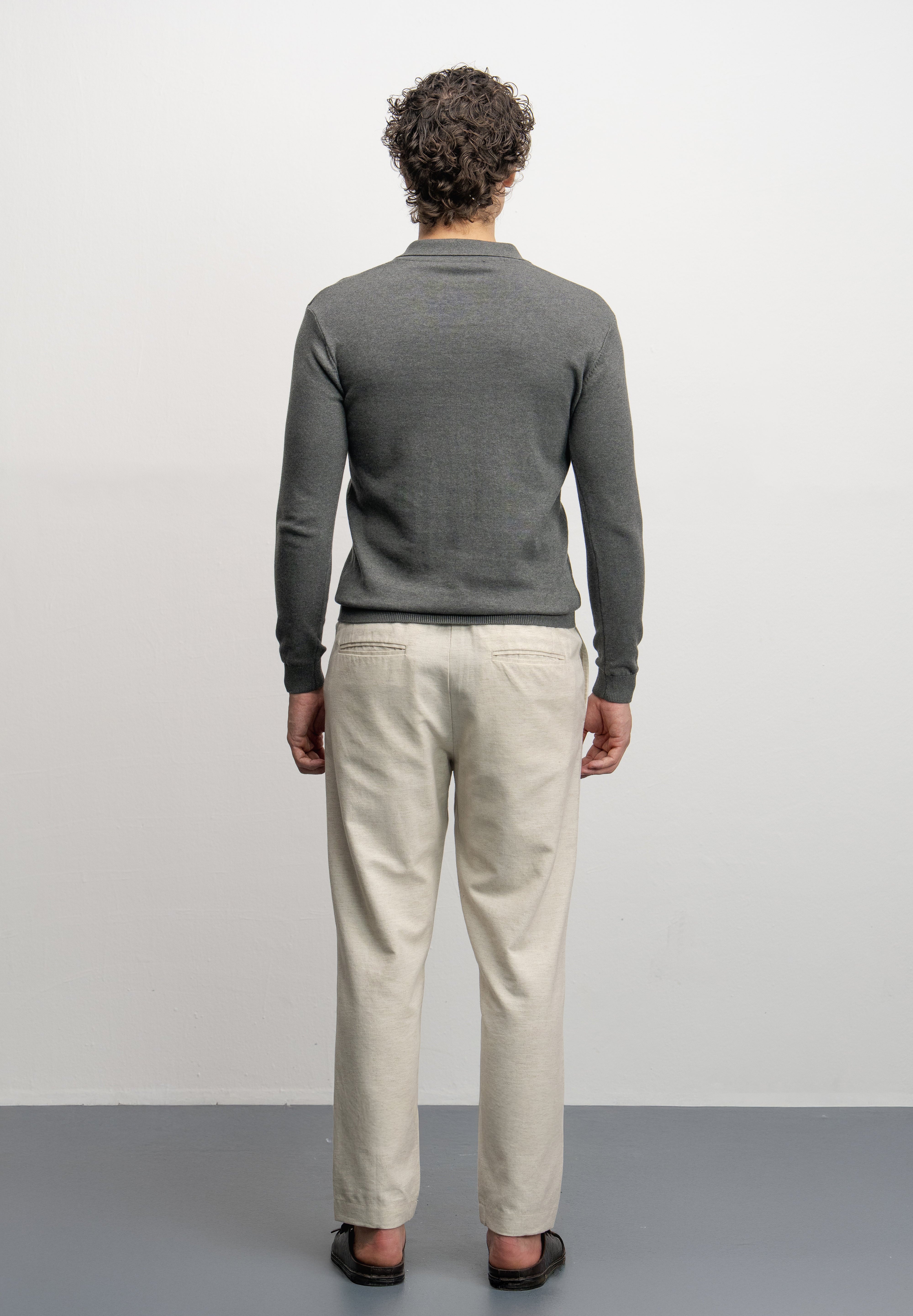 NU Cotton-Melange Zip Knit Polo