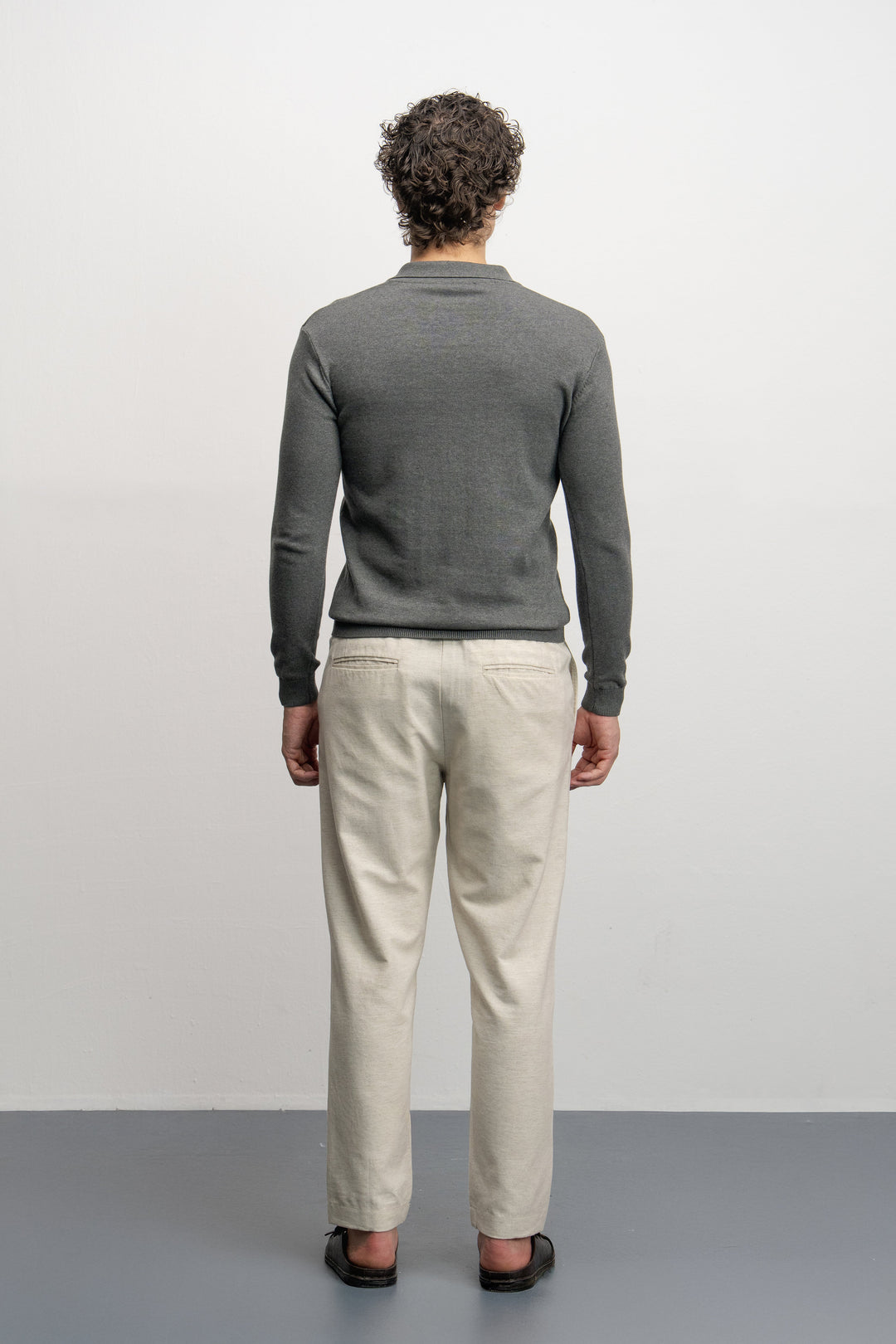 NU Cotton-Melange Zip Knit Polo